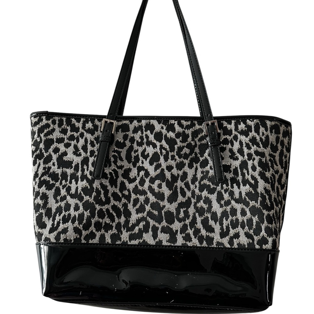 NINE WEST cheetah print tote shoulder bag - Picture 4 of 6